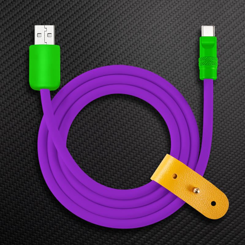 240W Contrast Color Silicone Fast Charging Cable