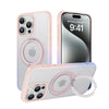 360° Rotatable Stand Magnetic Frosted Phone Case - Pink & Purple
