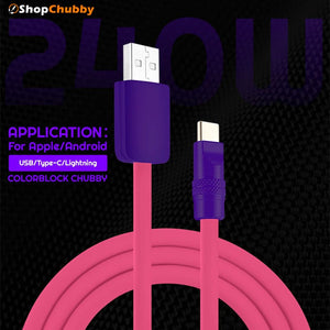 "ColorBlock Chubby" 240W Painted Fast Charging Cable