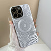 All-Inclusive Hollow Heat Dissipation Breathable Magsafe Magnetic iPhone Case - Silver