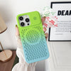 Breathable Heat Dissipation Aromatherapy Mobile Phone Case Suitable For iphone - Green + Blue