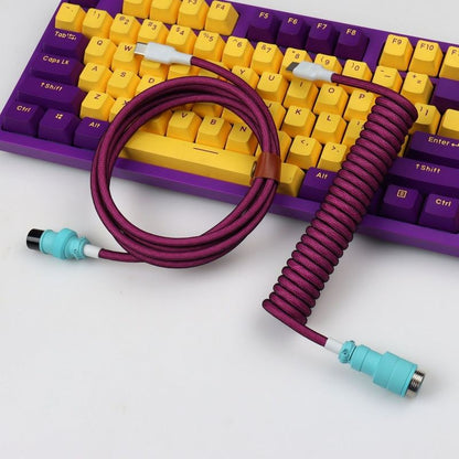 "Chubby" USB To Type C Spring Keyboard Cable