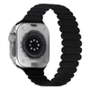 "Contrast Bamboo" Silicone Magnetic Band for Apple Watch - Black