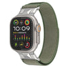 High-End Nylon Stainless Steel Mecha Loop Band For Apple Watch - Military Green