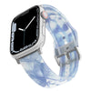 "Jelly Rainbow" Translucent Frosted Silicone D-Buckle Band For Apple Watch - Ice Blue