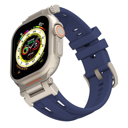 Mecha Dual Hole Silicone Band For Apple Watch