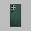 Simple Honeycomb Heat Dissipation Magnetic Phone Case for Samsung - Dark Green