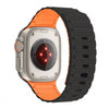 Two-Color Magnetic Silicone Watch Band For Apple Watch - Orange Black