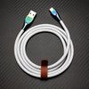 "Thin Chubby" 240W Liquid Silicone Charging Cable With Quenched Colored Connector - White
