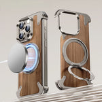 Walnut Magnetic Bezel-less Solid Wood Phone Case