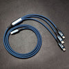 "Chubby" 3 IN 1 Fast Charge Cable (C+Lightning+Micro) - Blue