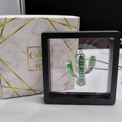 "Cyber Chic" Transparent Cactus Necklace