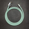 "See Through Chubby" Ultra Soft Transparent Braided Charging Cable - Blue