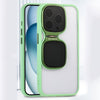 Cool Sunglasses Transparent  Invisible Stand iPhone Case - Lens Fully Covered - Green
