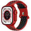 "Colorful Sport Band" Breathable And Sweat-absorbent Silicone Band For Apple Watch - Red &Black